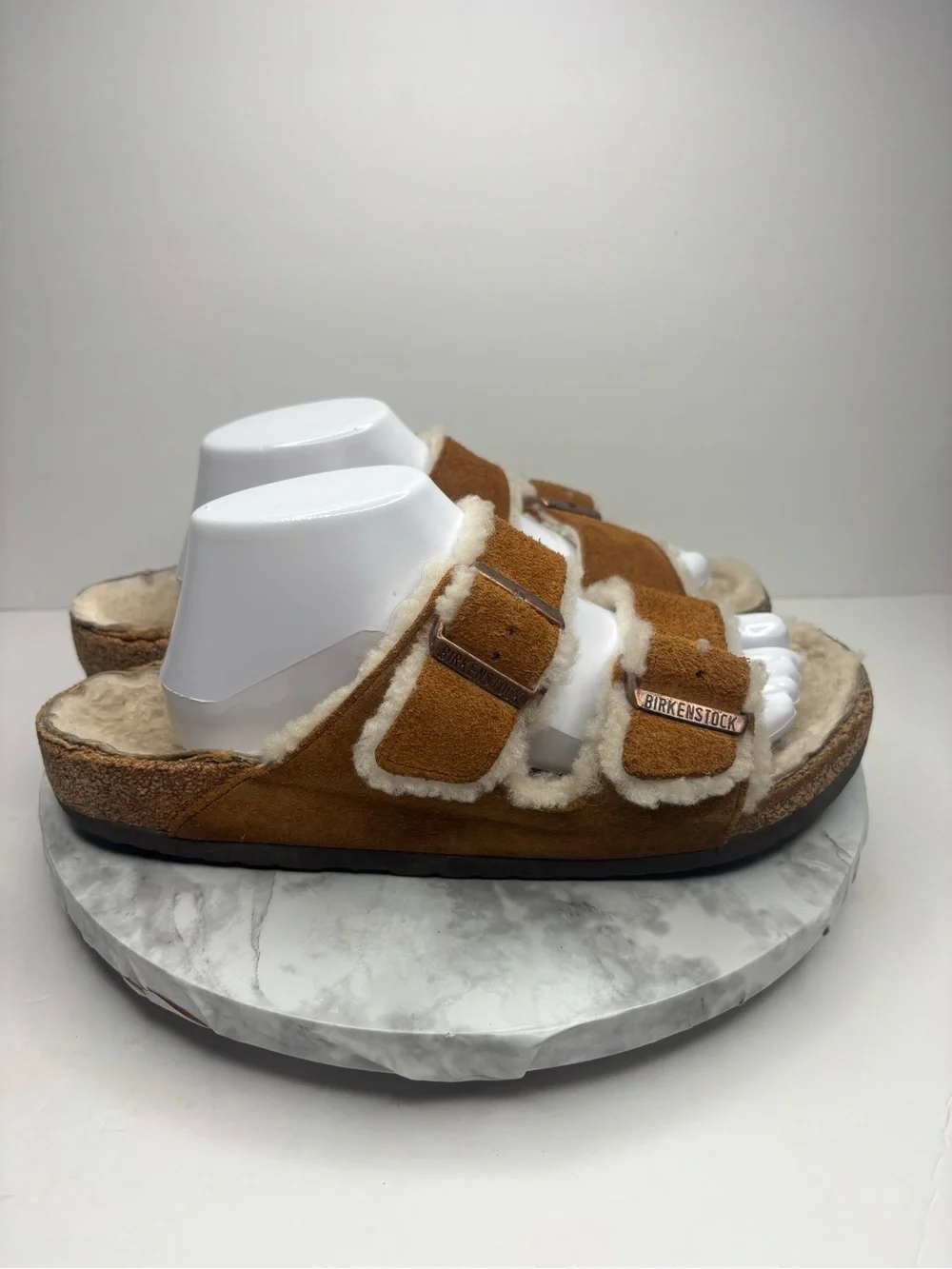 Size 42-Birkenstock Arizona Shearling sandals mink brown suede